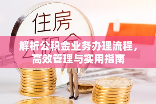 城固解析公积金业务办理流程，高效管理与实用指南