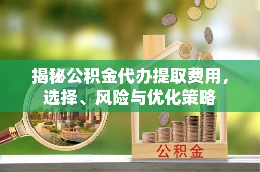 城固揭秘公积金代办提取费用，选择、风险与优化策略